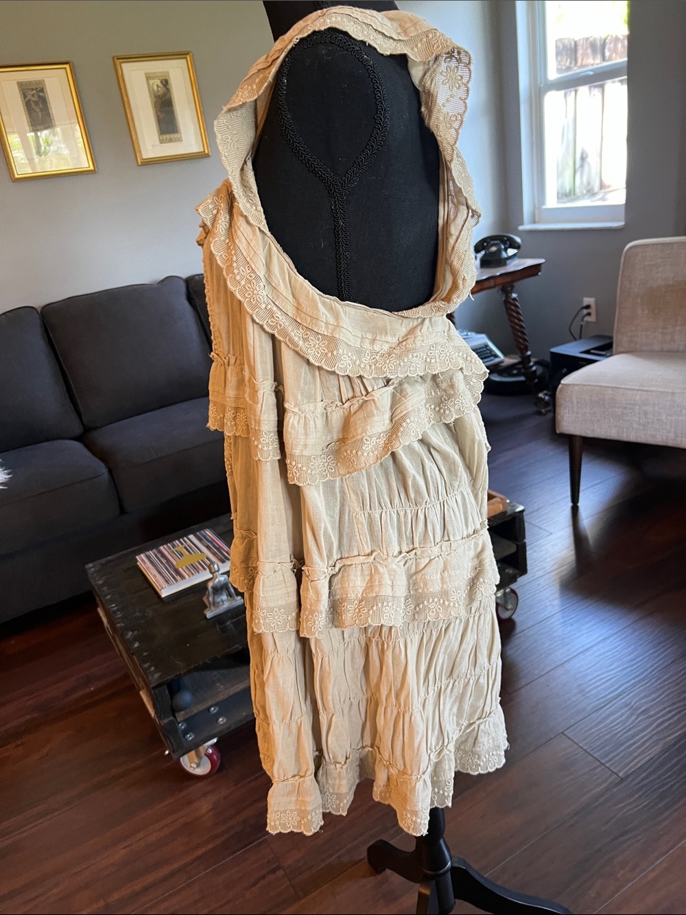Free People intimately sweetest little lacey romper! Size L, attached bloomers - Picture 4 of 6
